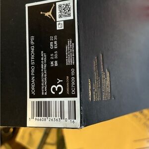 Jordan Pro Strong PS in White Black and Purple